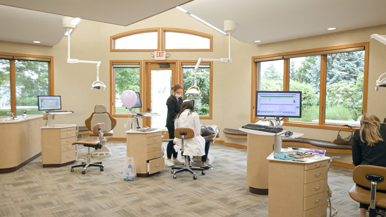 Open treatment bay with natural light at Armbrecht & Wierenga Orthodontics in Grand Rapids, MI