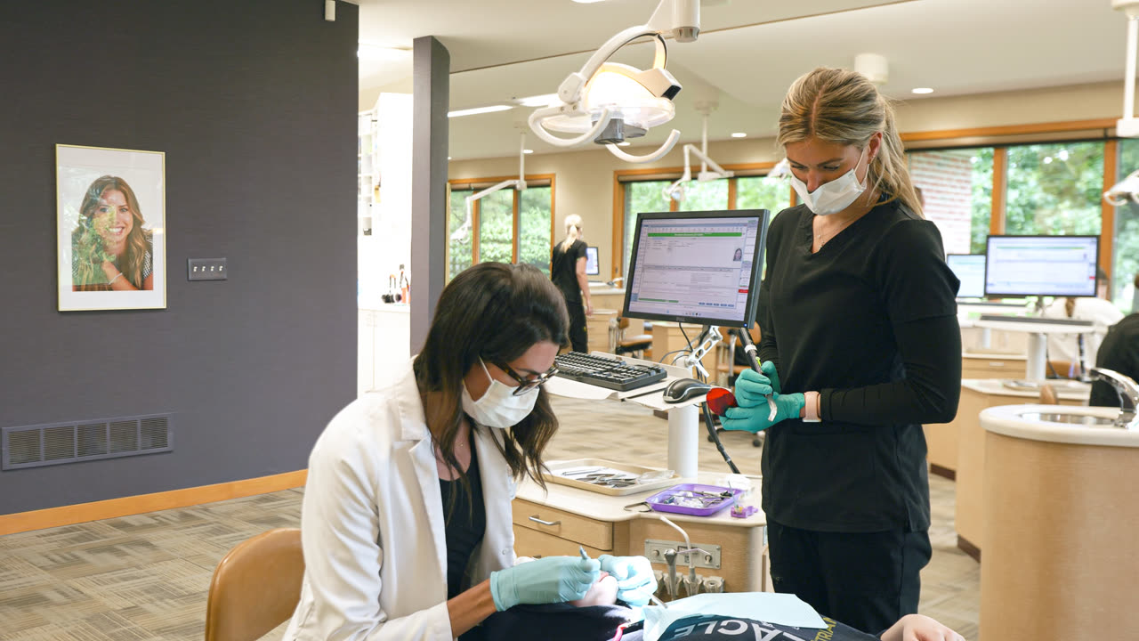 Orthodontist consulting with a patient at our Grand Rapids, MI office